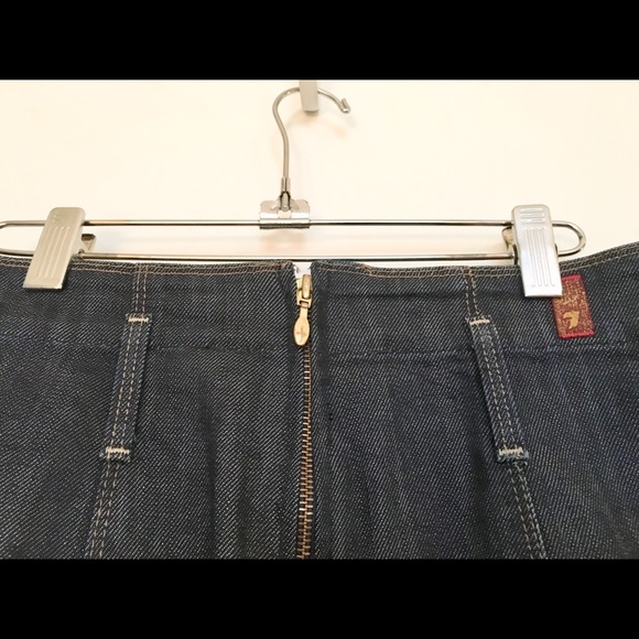 7 FOR ALL MANKIND HIGH-WAISTED DENIM PENCIL SKIRT - Picture 4 of 5